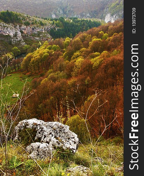 Great landscape in a rocky relief. Great landscape in a rocky relief