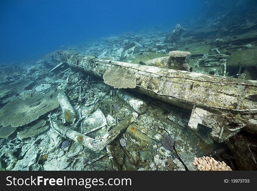 Wreck German freighter Kormoran - sank in 1984 Tiran