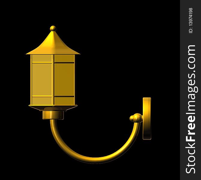 3d render illustration of a street lamp