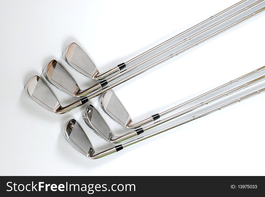 Golf clubs on white background. Golf clubs on white background