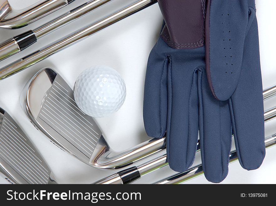 Golg clubs with glove