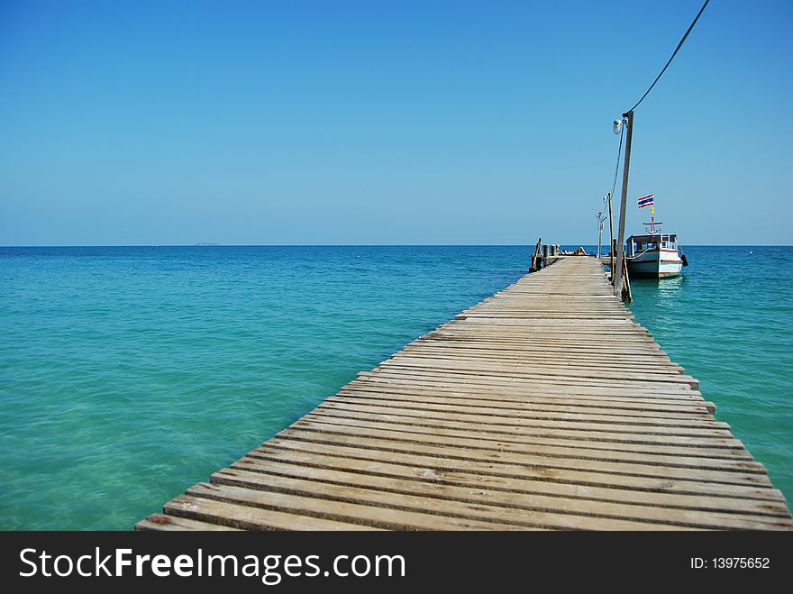 Harbor at Koh Samet, East of Thailand 
A place open to the general public view and the property