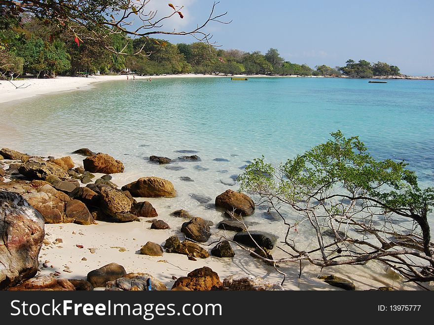 Ao Wai beach, East of Thailand A place open to the general public view and the property