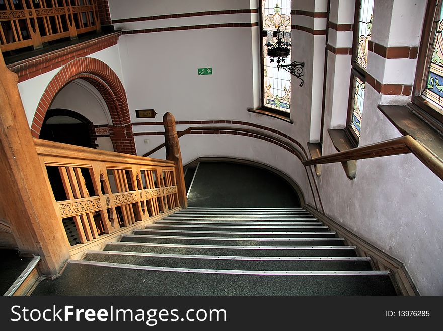 Interior of neo-Gothic town hall in Poland. Interior of neo-Gothic town hall in Poland.