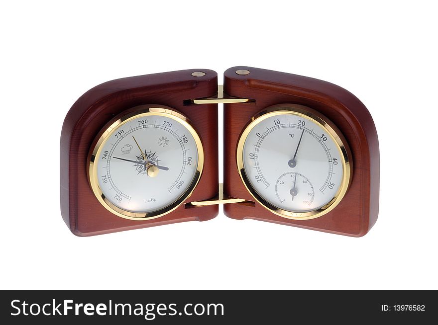 Barometer on a white background