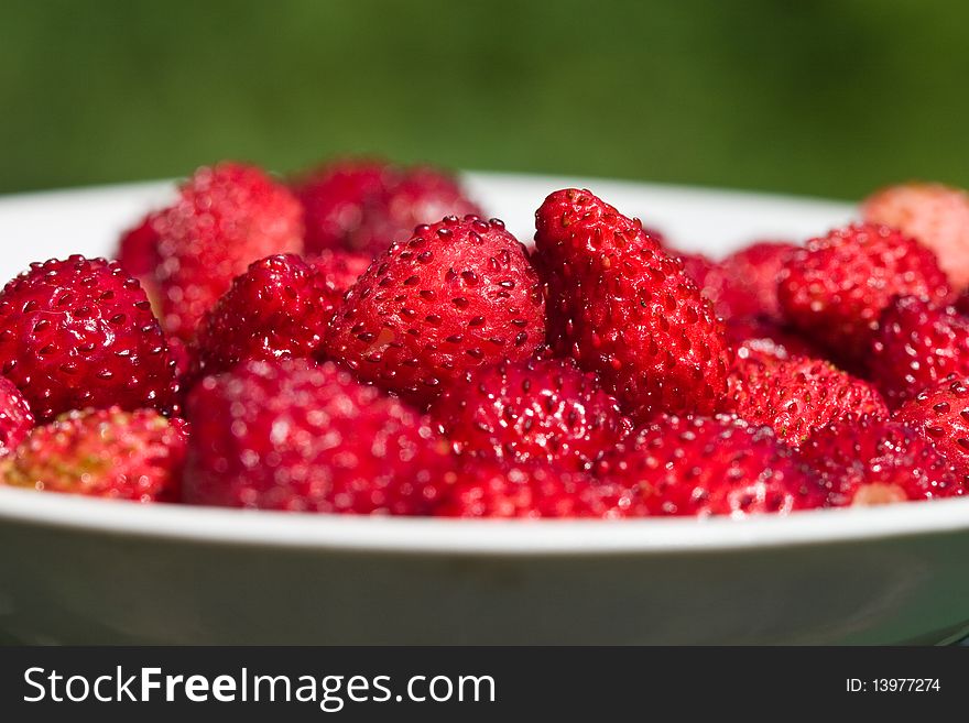 Fruit series: background of  ripe strawberries, healthy food