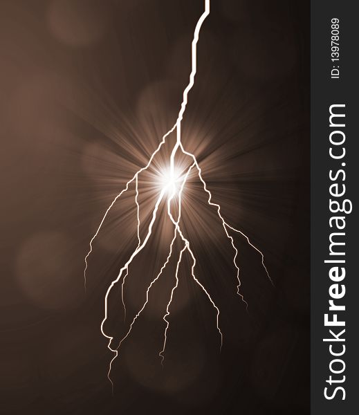 Abstract lightning and light effects on a dark background