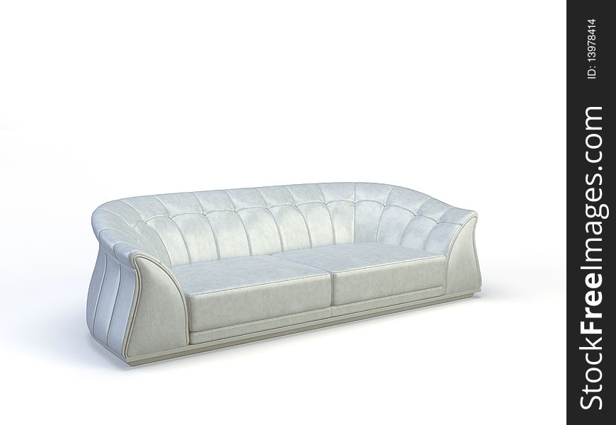 Stylish 3d sofa on the white background. Stylish 3d sofa on the white background