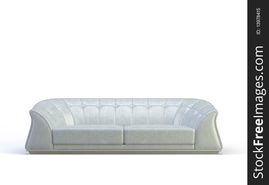 Stylish 3d sofa on the white background. Stylish 3d sofa on the white background