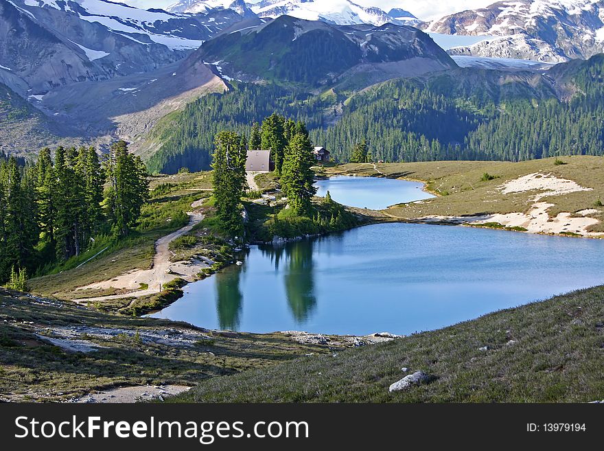 Elfin lake summer hiking view. Elfin lake summer hiking view.