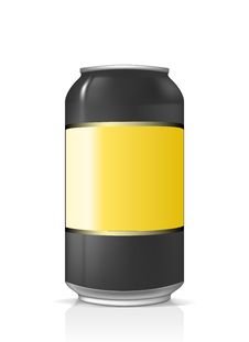 Beer Can Blank And Isolated Stock Photography