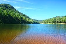 Large Reservoir Of Thailand. Royalty Free Stock Images