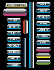 Aqua Buttons Royalty Free Stock Images