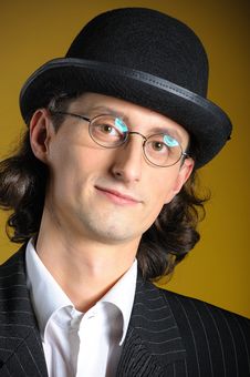 English Gentleman In Bowler Hat 