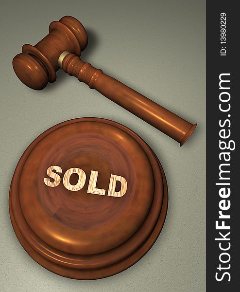 Gavel With Sold