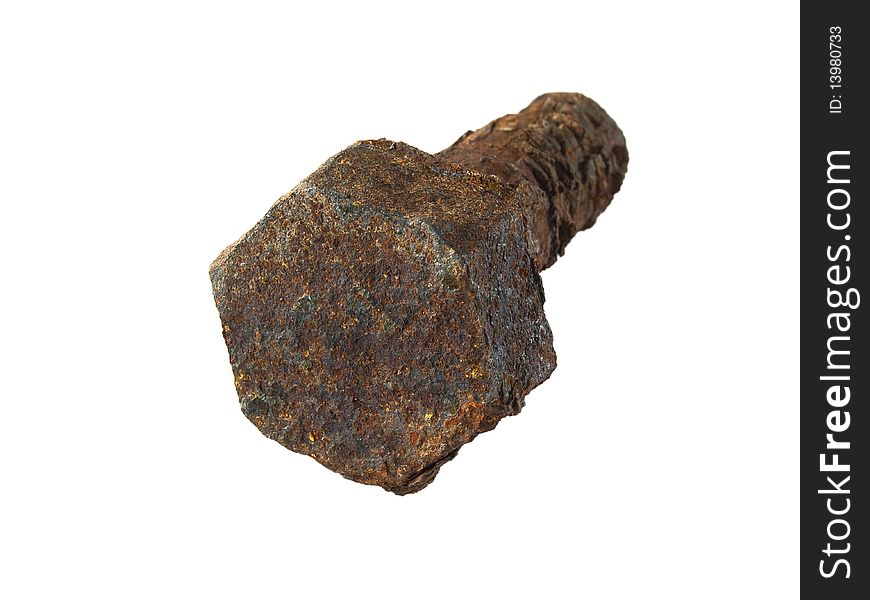 Rusted Bolt Isolated 2