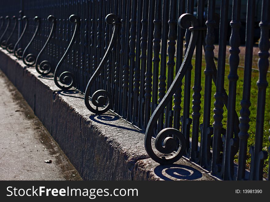 S-type curled iron fence