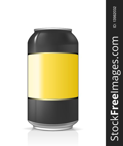Illustration of beer can truth lo live with blank text space on label. Illustration of beer can truth lo live with blank text space on label
