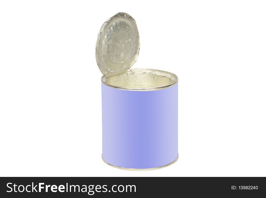 The image of can under the white background