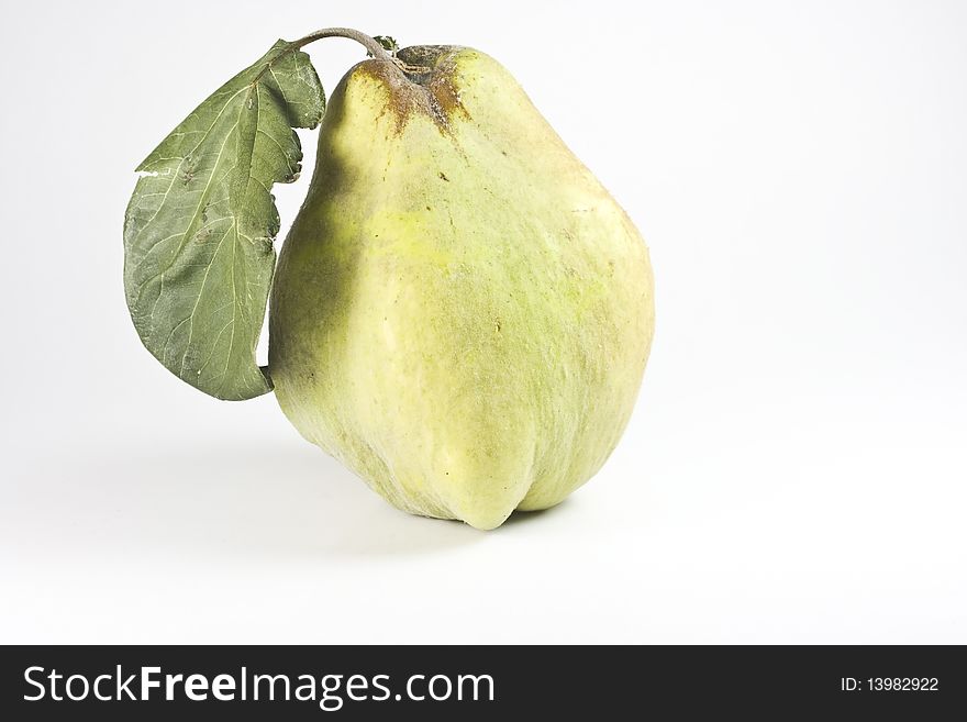 Eco quince isolated on white background