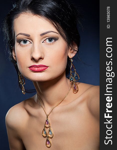 Beautiful Woman Wearing Jewelry