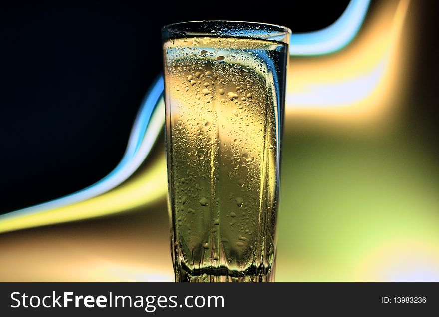 Glass of water on a beautiful background