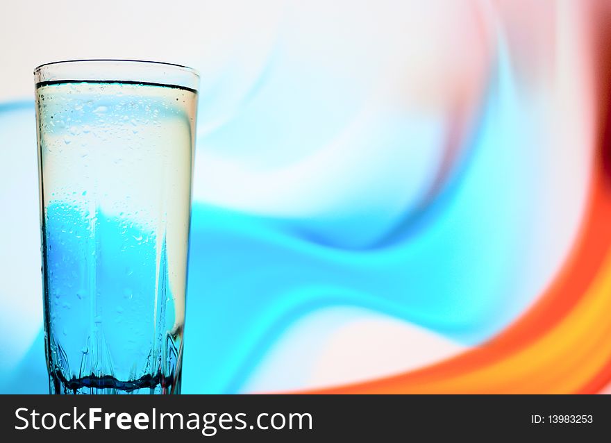 Glass of water on a beautiful background