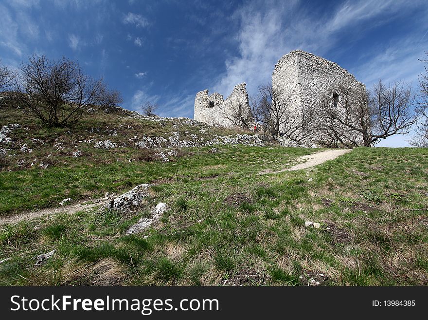 Ruin of castle in Waisenstein; Palava-Moravia, Czech republic. Ruin of castle in Waisenstein; Palava-Moravia, Czech republic