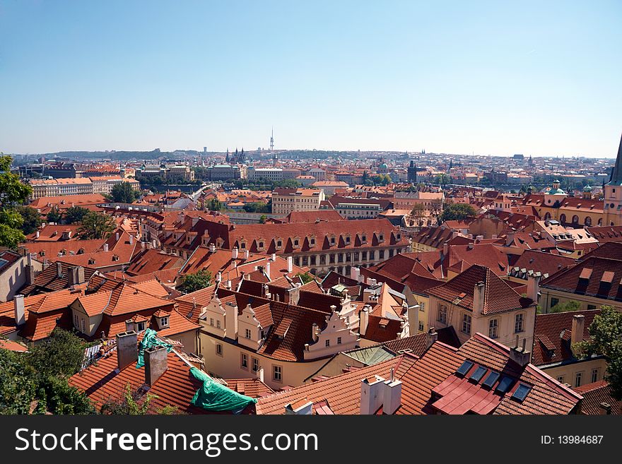 View of Prague   from above