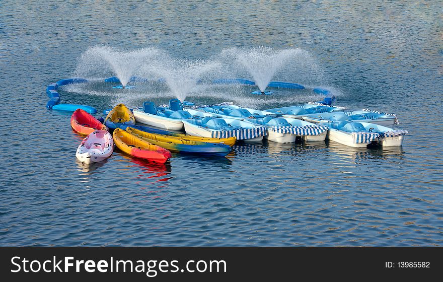 Boats in a lake