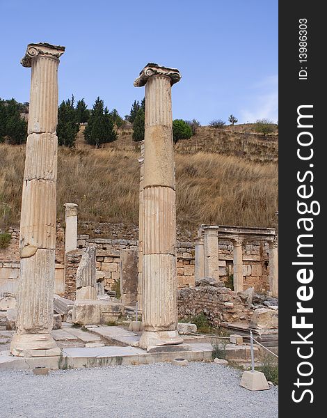 Historical areal, ruins of antique city Ephesus, Turkey. Historical areal, ruins of antique city Ephesus, Turkey