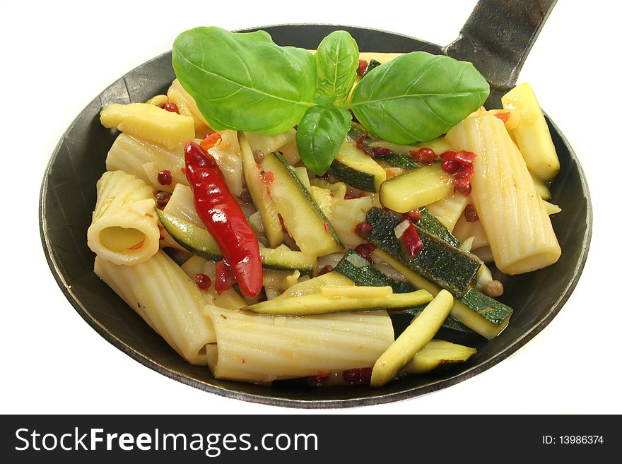 Tortiglione With Fiery Chili Zucchini