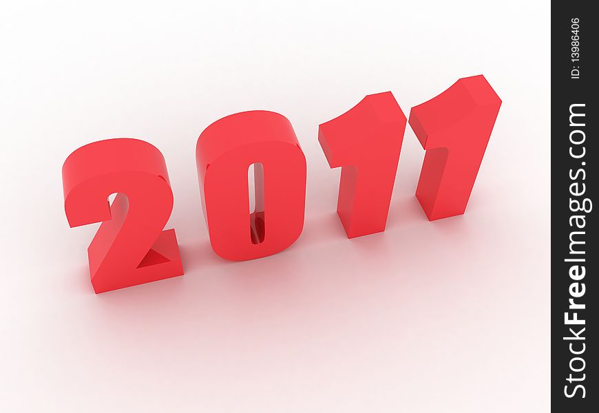 Illustration of numbers of new 2011 on a white background. Illustration of numbers of new 2011 on a white background