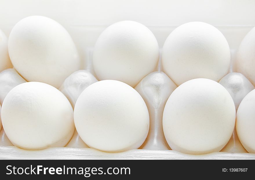 Some white eggs