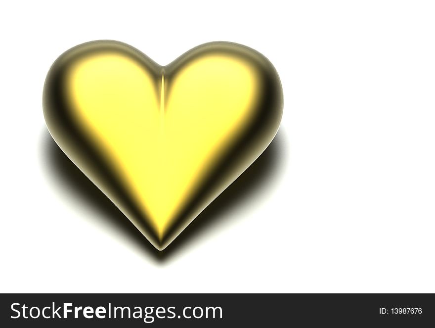 Valentine heart isolated on white background