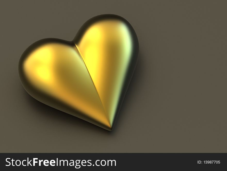 Valentine heart isolated on dark background