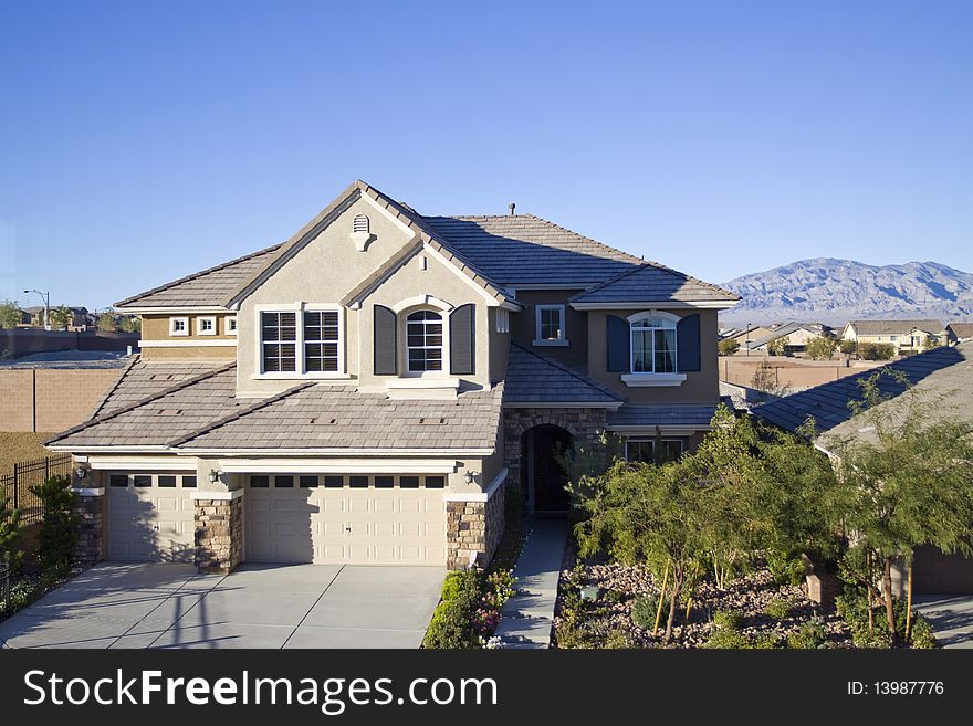 Exterior of a southwestern house. Exterior of a southwestern house