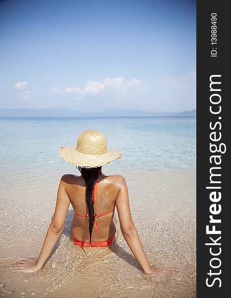 Young female at the beach. Young female at the beach