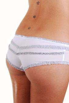 Women S Butt In Nice Panties. Royalty Free Stock Photo