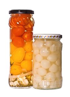Jars Of Marinaded Vegetables Stock Image Jars Of Marinaded Vegetables Stock Image
