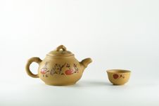 Cup Of Tea And Teapots. Stock Photo