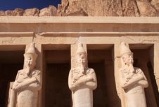 Stone Statues In Egyptian Temple Royalty Free Stock Photography Stone Statues In Egyptian Temple Royalty Free Stock Photography