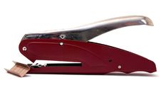 Red Stapler Isolated On White Royalty Free Stock Photography