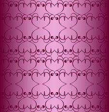 Seamless Hearts-like Pattern Stock Image
