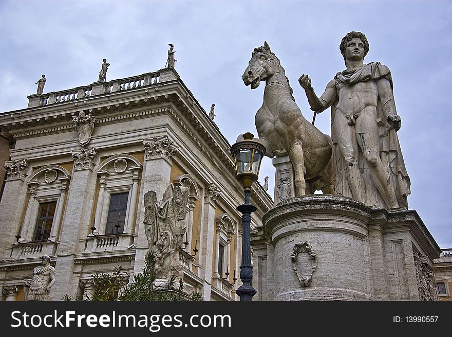 Statue at city hall, Rome, Italy. Statue at city hall, Rome, Italy