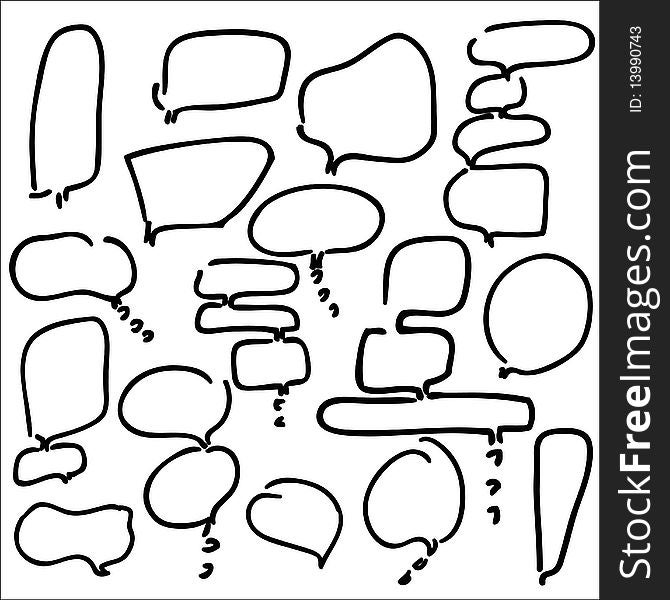 Set of dialog bubbles vector