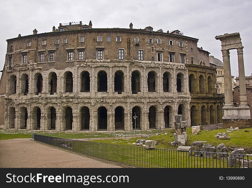 Ruins of Marcellus Theatre, Rome, Italy