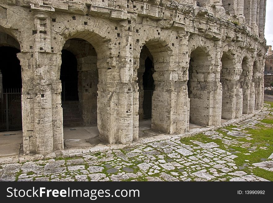 Arches of Marcellus Theater, Rome, Italy