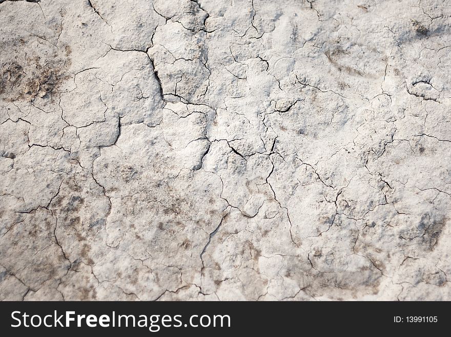 Earth, sand in the crevices of drought, the background