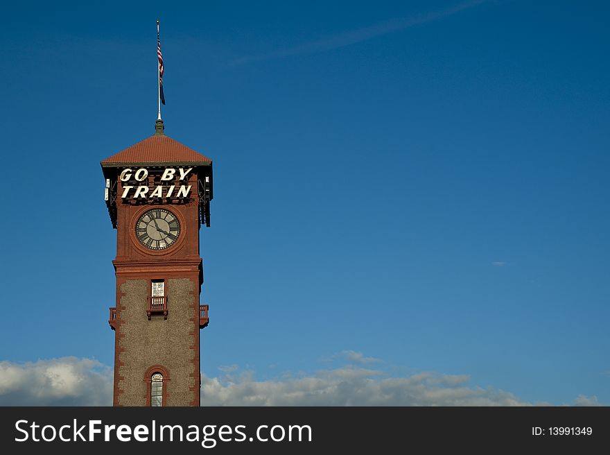 Tower, Union Station, train station, Portland Oregon. Tower, Union Station, train station, Portland Oregon